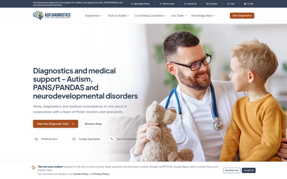 ASD Diagnostics healthcare platform