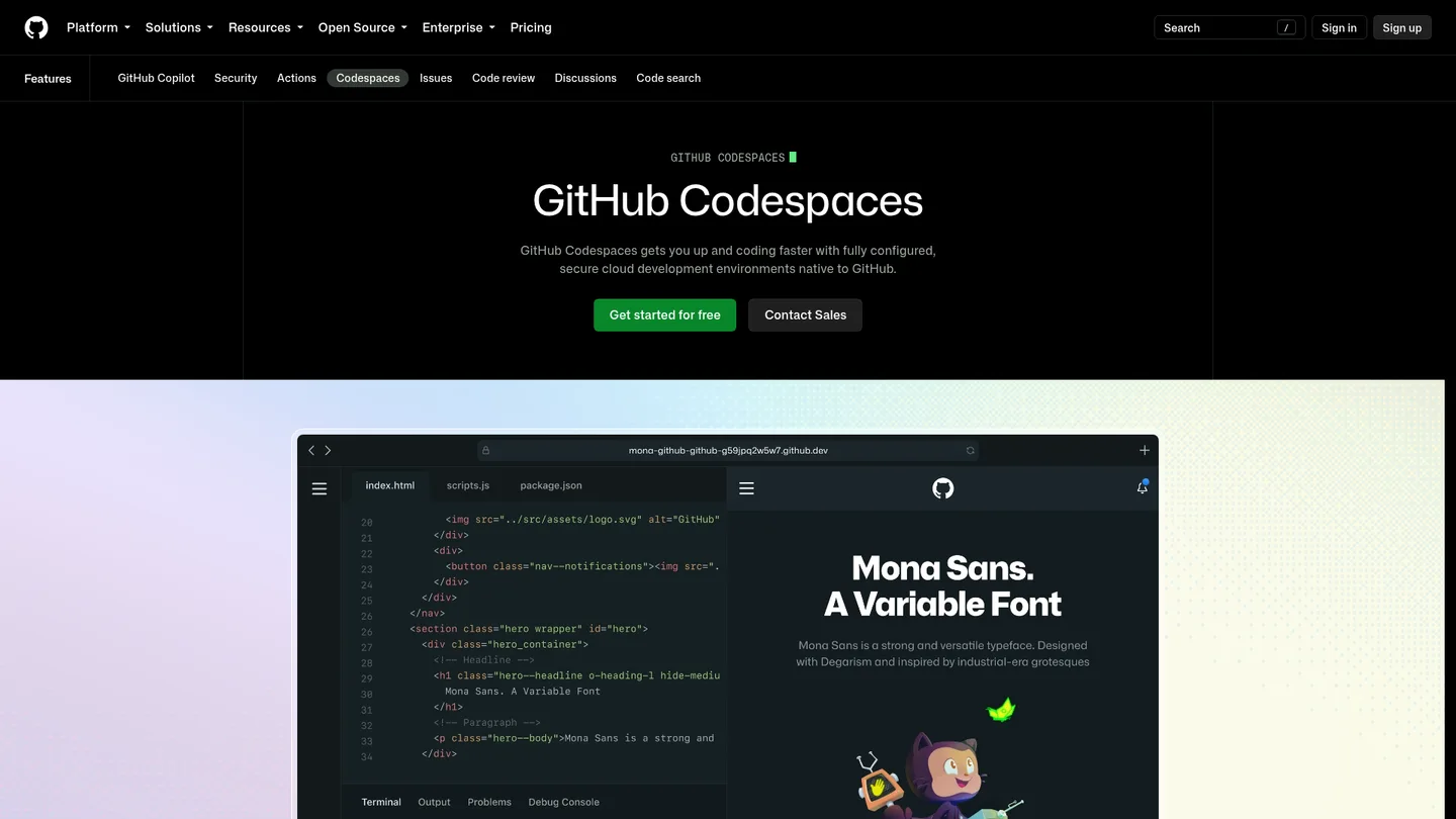 GitHub Codespaces: Zrzut publicznej strony z 6 października 2026